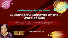 8 Wonderful Benefits of the Word of God by Earma Brown