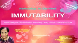 Immutability by Pastor Earma